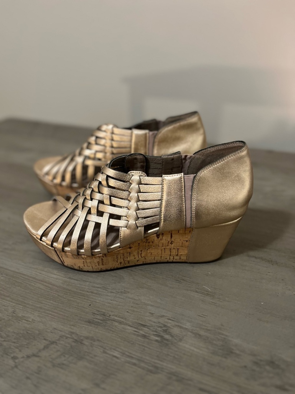 Chocolat Blu Bronze Wedges - Picture 2 of 7